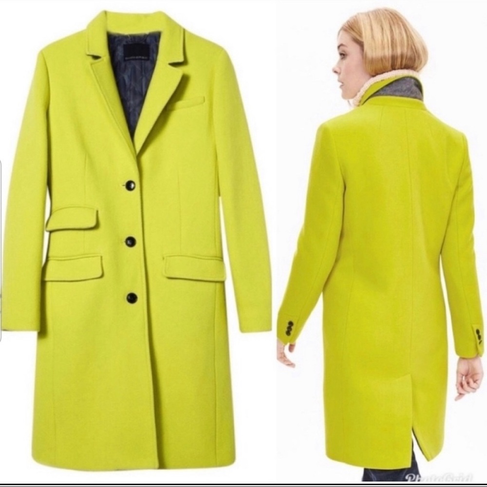 Lime green banana republic coat